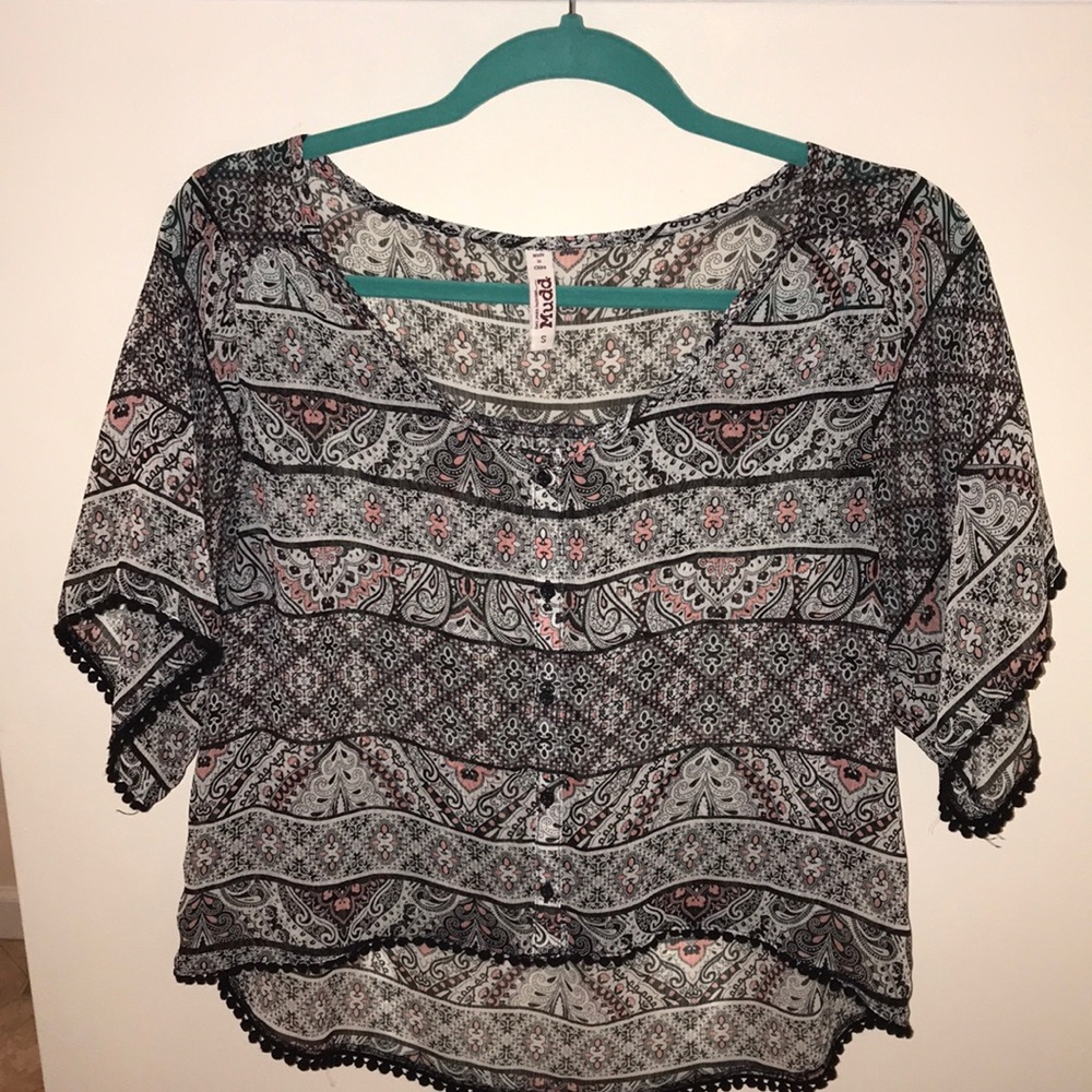 Sheer Button-up Shirt